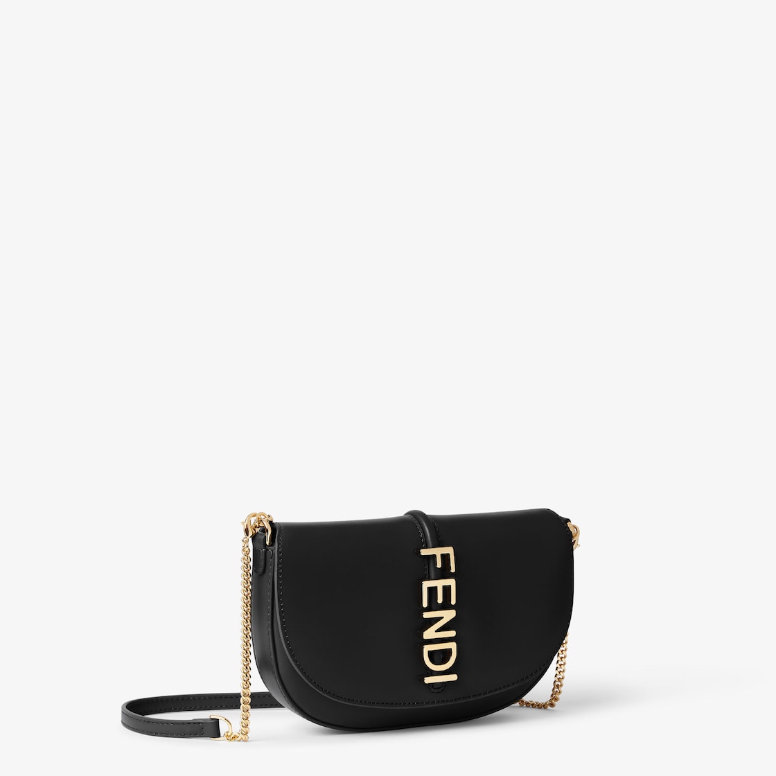 FENDI graphy Wallet on Chain Black leather wallet - Image 3